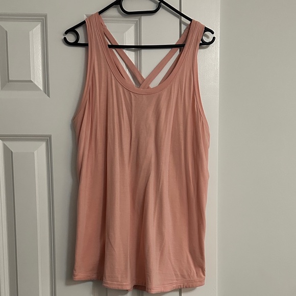 Calia Criss Cross back sleeveless cotton modal tank top size XL pink - Picture 7 of 8